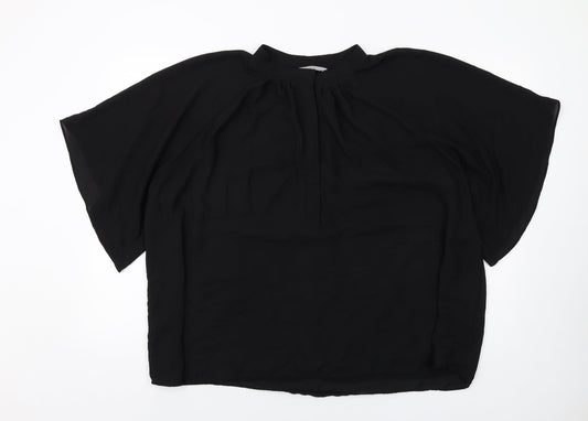 Womens UK Size L H&M Black Basic Blouse