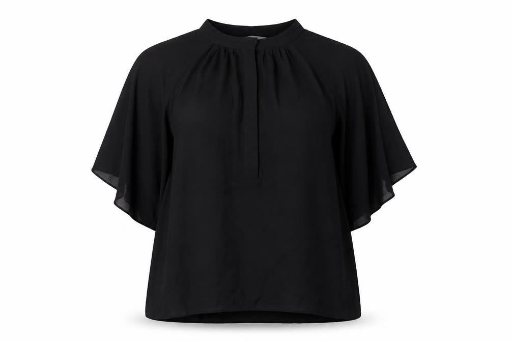 Womens UK Size L H&M Black Basic Blouse