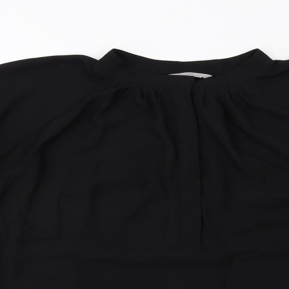 Womens UK Size L H&M Black Basic Blouse