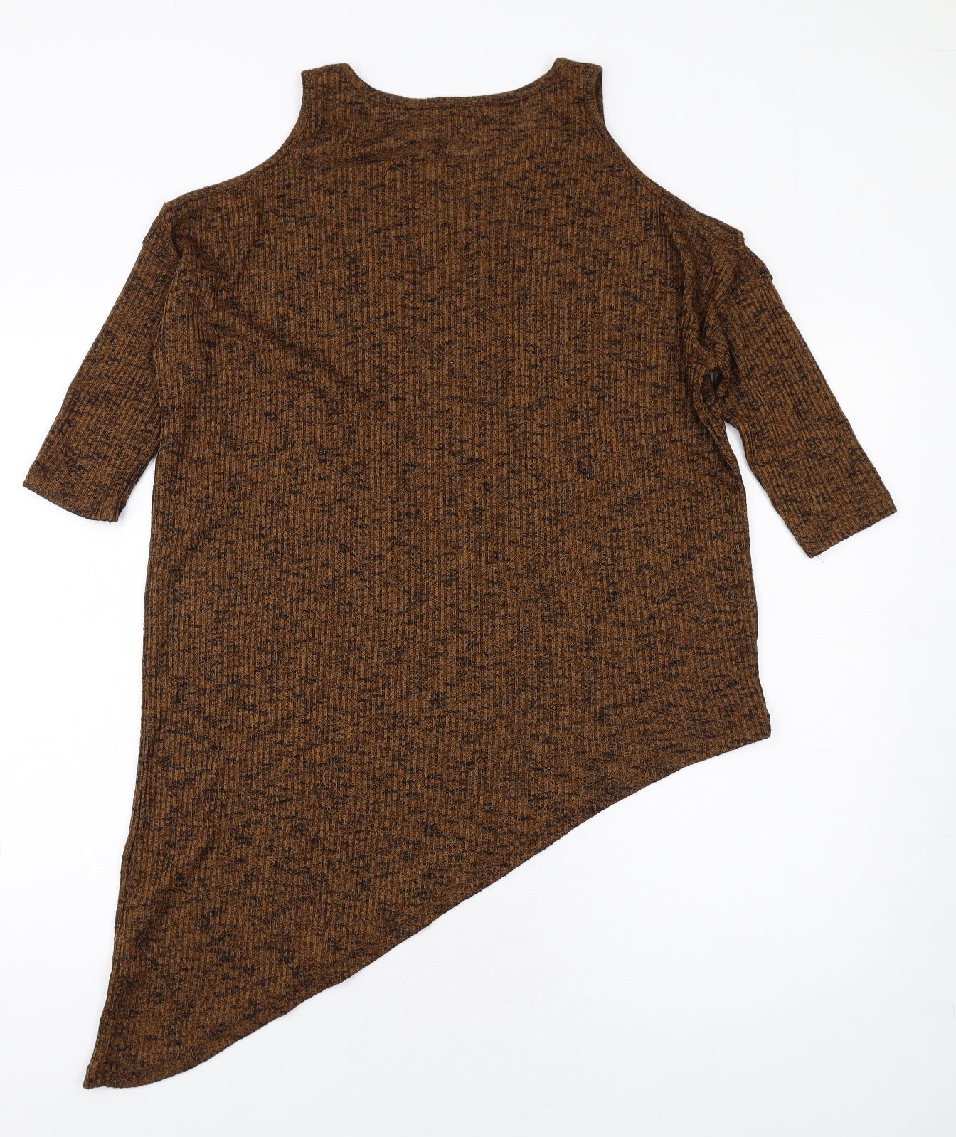Womens UK Size 10 New Look Brown Basic T-Shirt