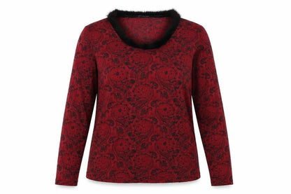 Womens UK Size 14 MORE & MORE Red Basic T-Shirt