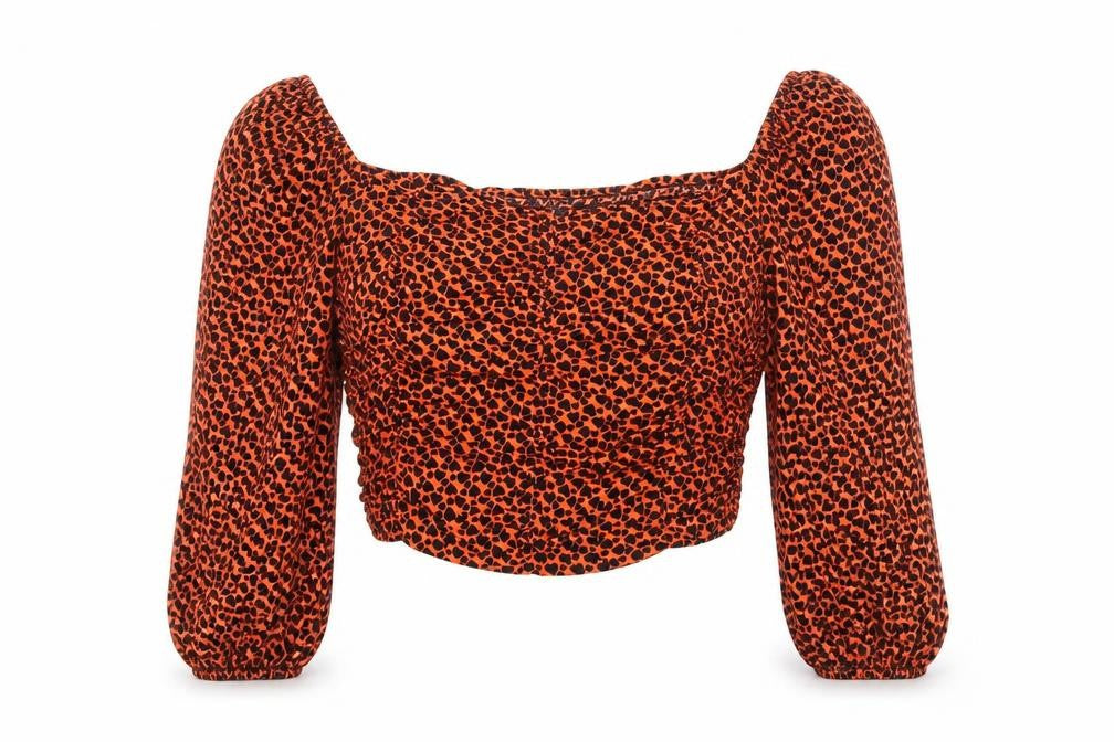 Womens UK Size 6 Topshop Orange Basic T-Shirt