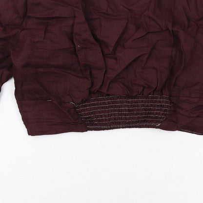 Womens UK Size M Zara Purple Basic T-Shirt