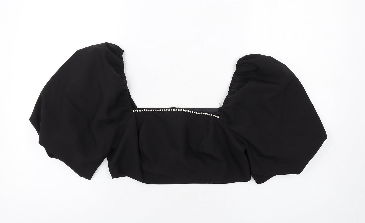 Womens UK Size 12 New Look Black Basic Blouse