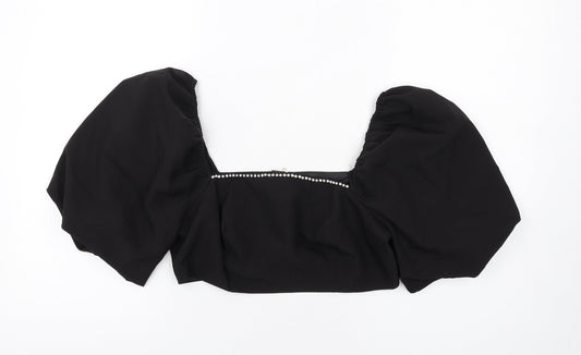 Womens UK Size 12 New Look Black Basic Blouse
