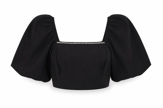 Womens UK Size 12 New Look Black Basic Blouse
