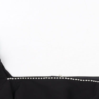 Womens UK Size 12 New Look Black Basic Blouse