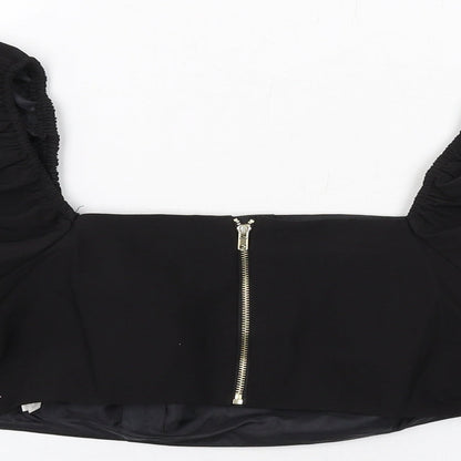 Womens UK Size 12 New Look Black Basic Blouse