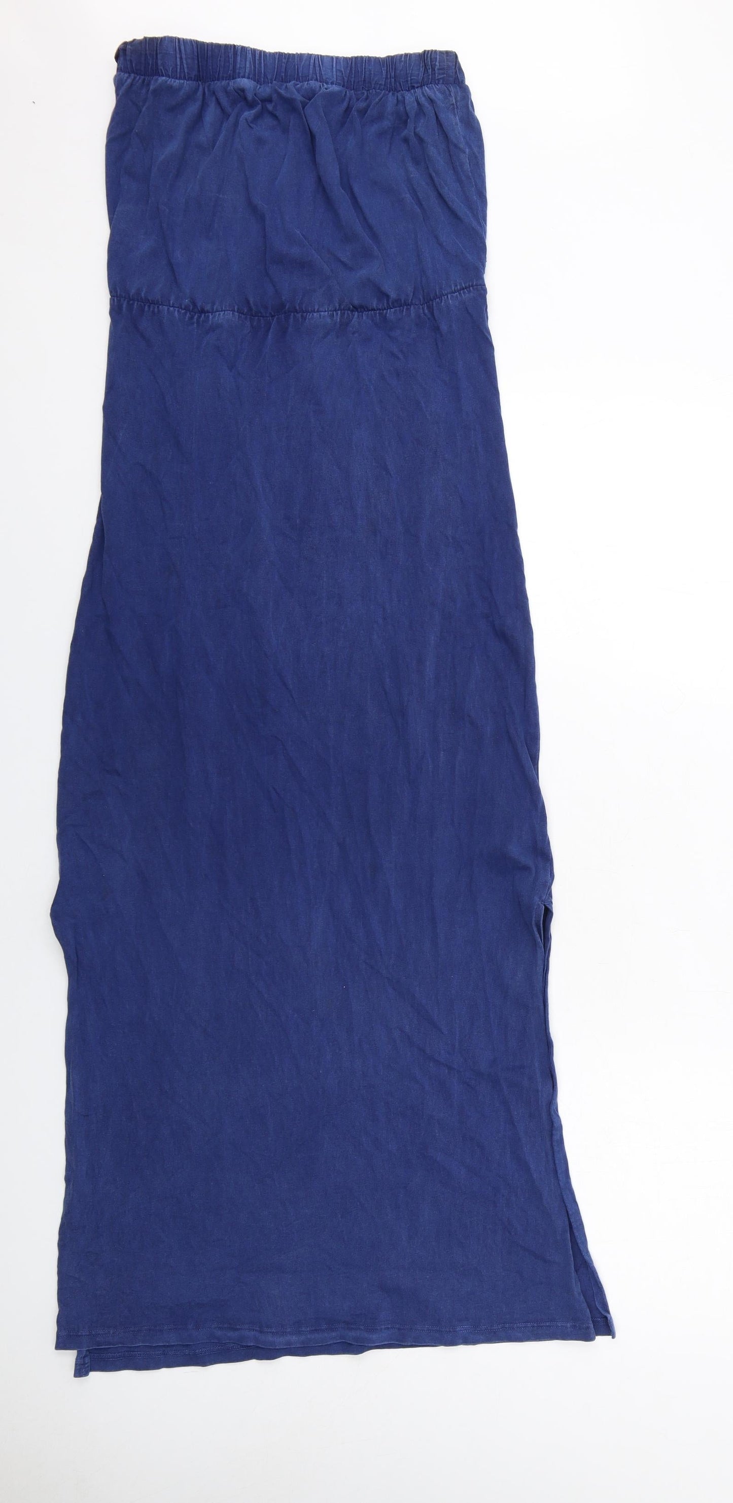 NEXT Womens Blue Cotton Maxi Size 8 Square Neck Pullover