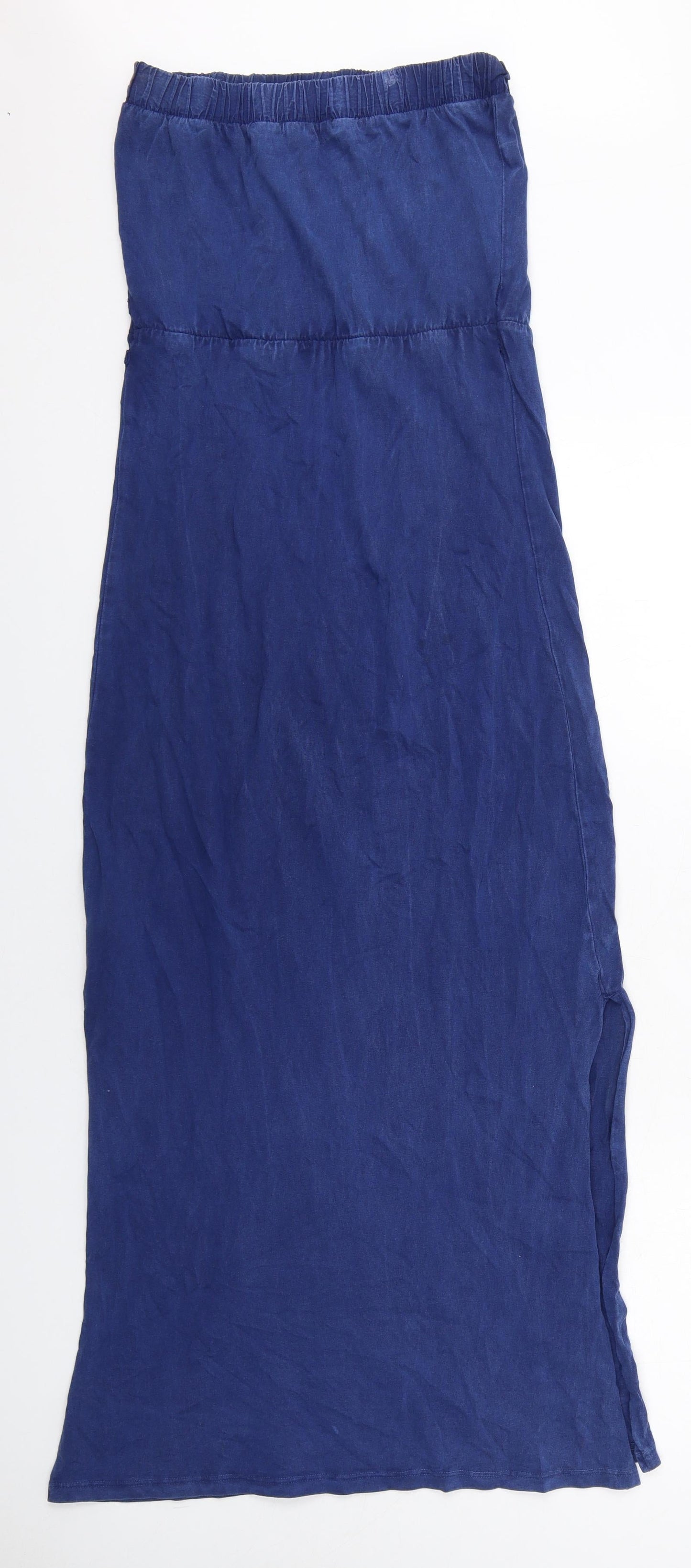 NEXT Womens Blue Cotton Maxi Size 8 Square Neck Pullover