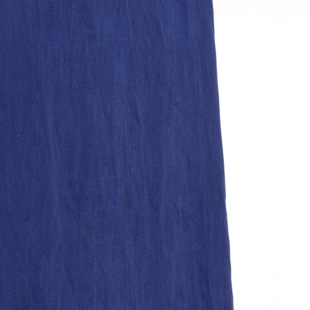 NEXT Womens Blue Cotton Maxi Size 8 Square Neck Pullover