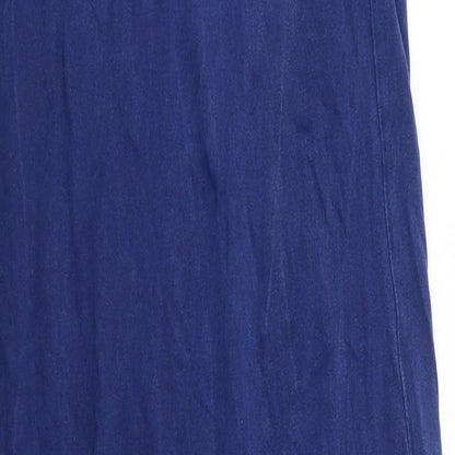 NEXT Womens Blue Cotton Maxi Size 8 Square Neck Pullover