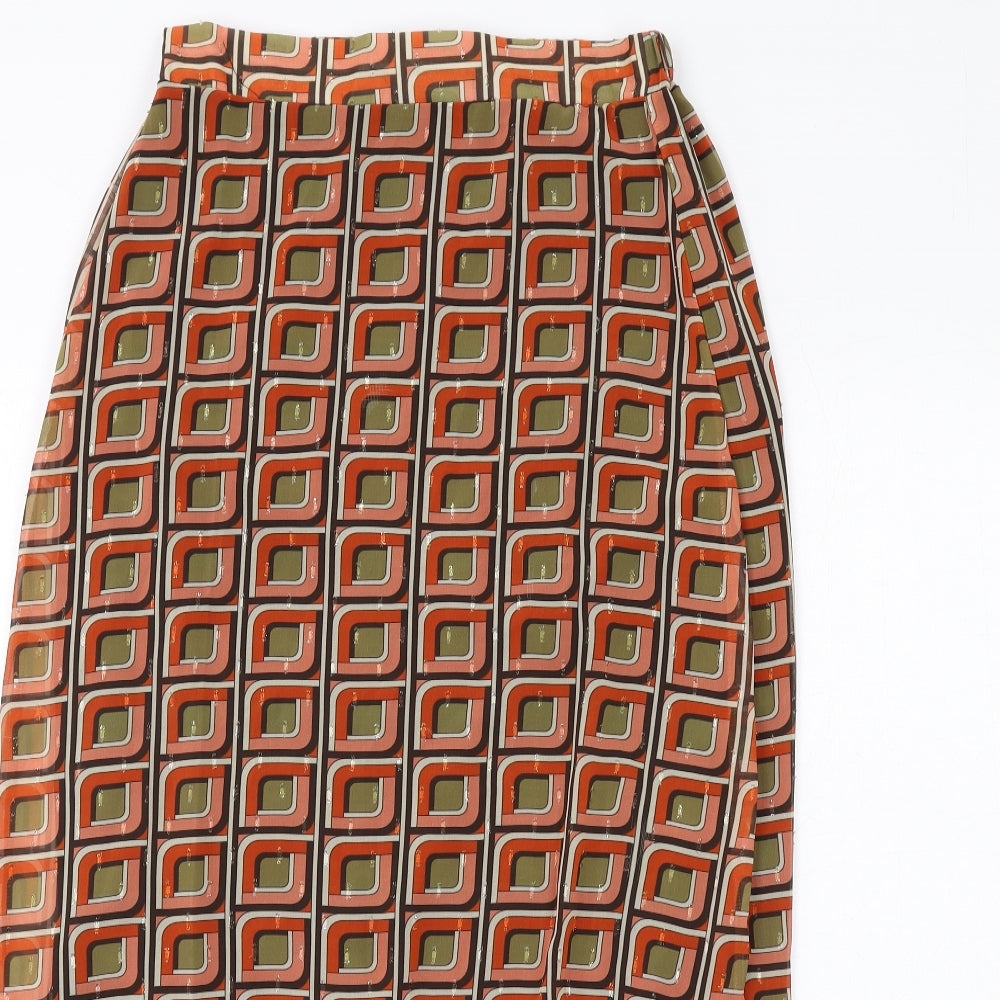 NEXT Womens Multicoloured Geometric Polyester Trumpet Skirt Size 6