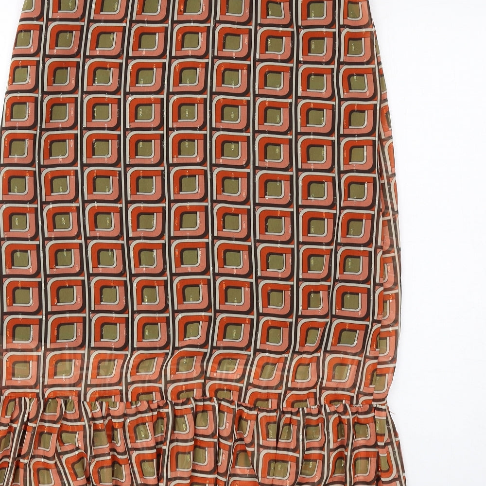 NEXT Womens Multicoloured Geometric Polyester Trumpet Skirt Size 6