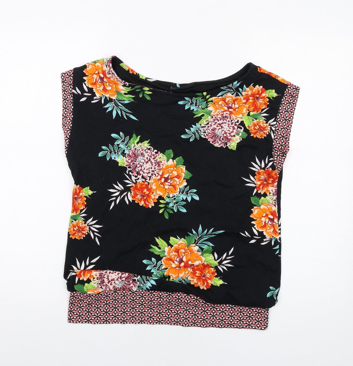 Womens UK Size S Wallis Multicoloured Basic T-Shirt
