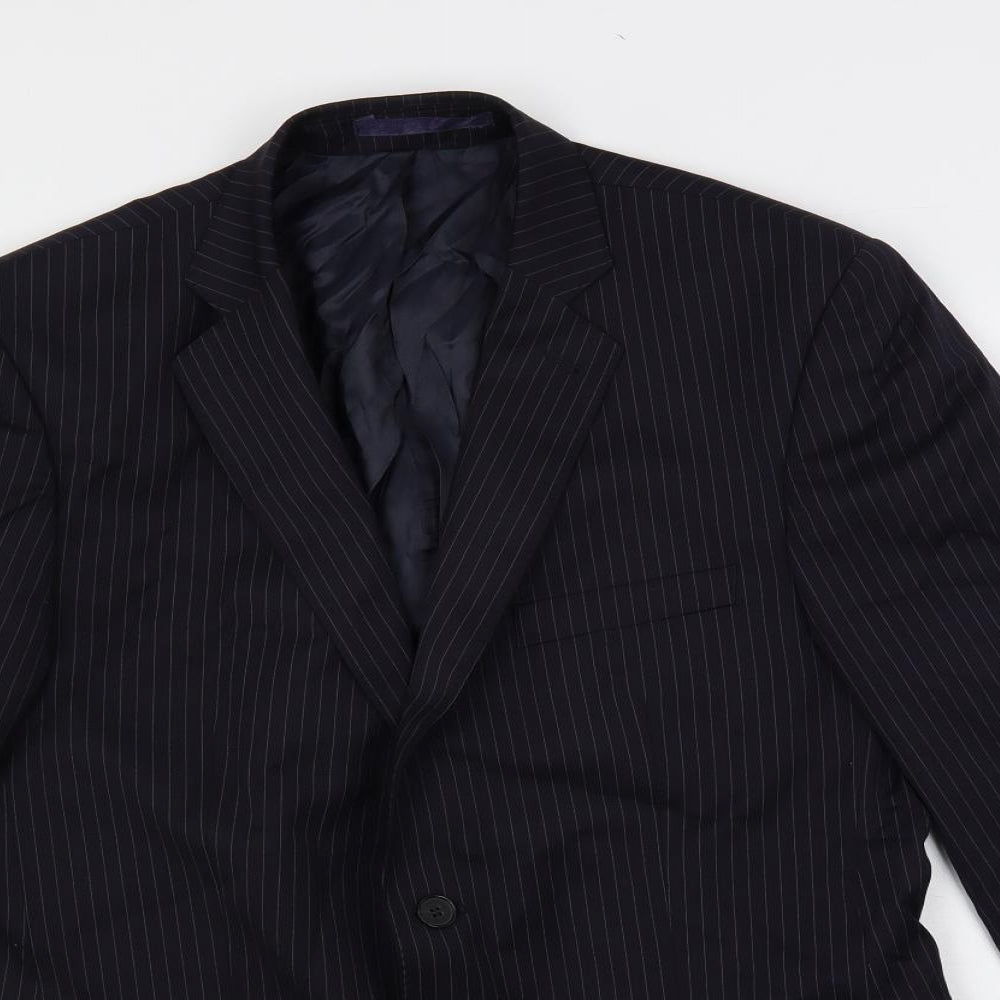 Mens UK Size 40 Racing Green Regular Blue Suit Jacket