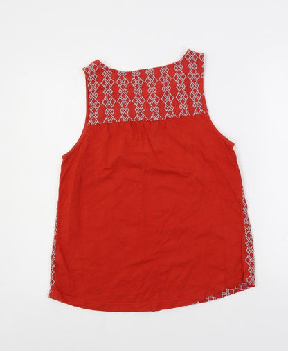 Womens UK Size 10 NEXT Red Basic Tank