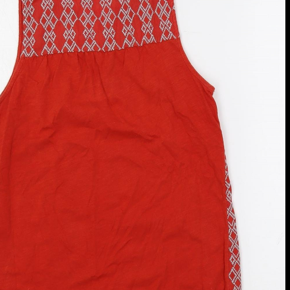 Womens UK Size 10 NEXT Red Basic Tank