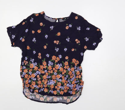 Womens UK Size 10 M&Co Blue Basic Blouse