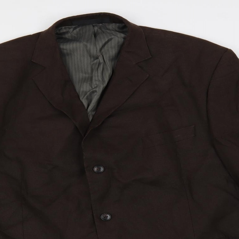 Mens UK Size 46 Marks and Spencer Regular Brown Suit Jacket
