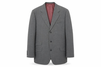 Raja Mens Grey Polyester Jacket Suit Jacket Size 40 Regular