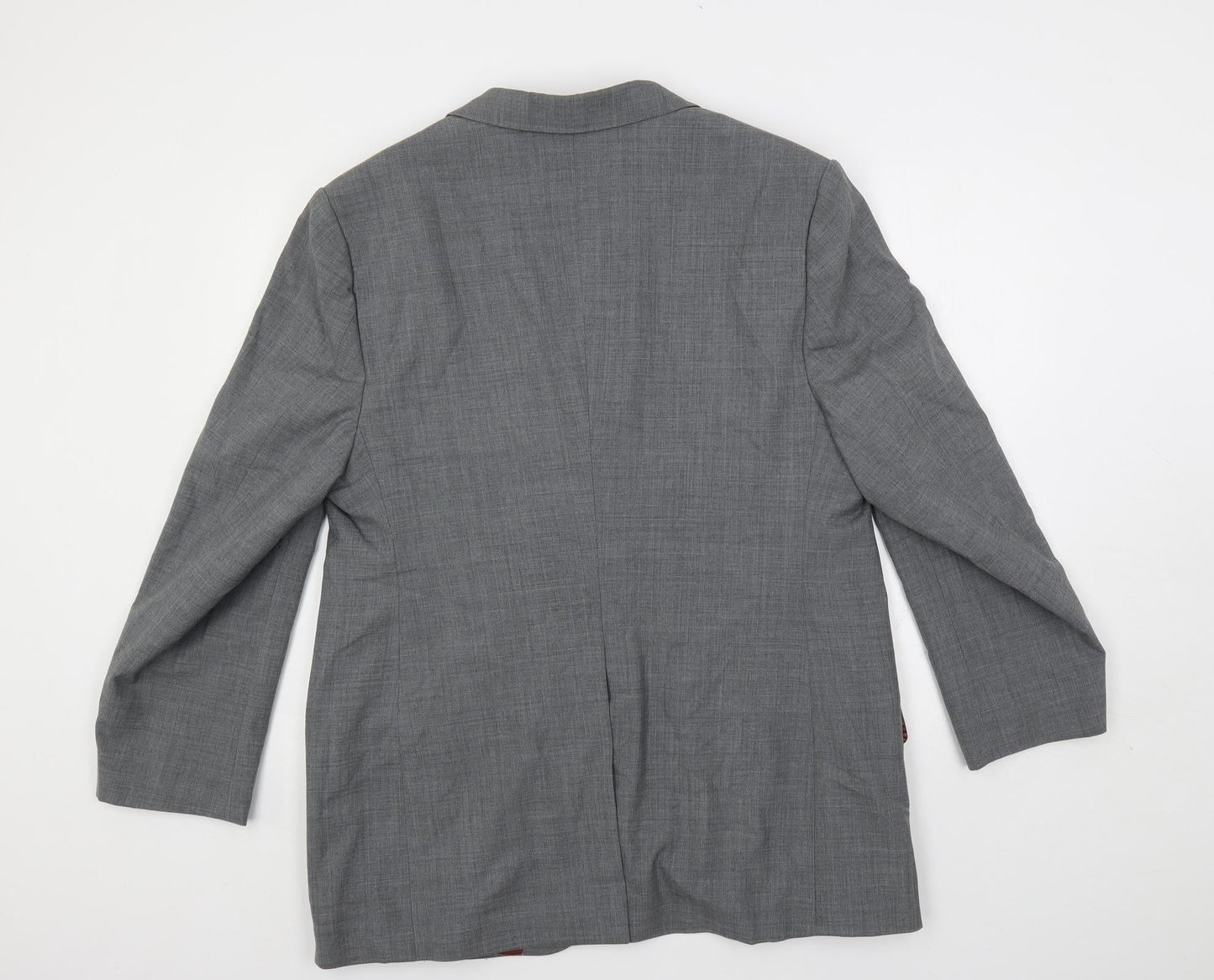 Raja Mens Grey Polyester Jacket Suit Jacket Size 40 Regular