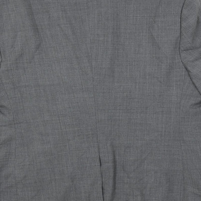 Raja Mens Grey Polyester Jacket Suit Jacket Size 40 Regular