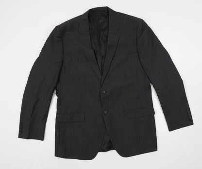 Autograph Mens Grey Polyester Jacket Suit Jacket Size 42 Regular