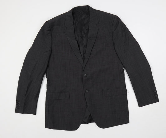 Autograph Mens Grey Polyester Jacket Suit Jacket Size 42 Regular