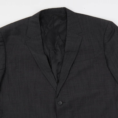 Autograph Mens Grey Polyester Jacket Suit Jacket Size 42 Regular