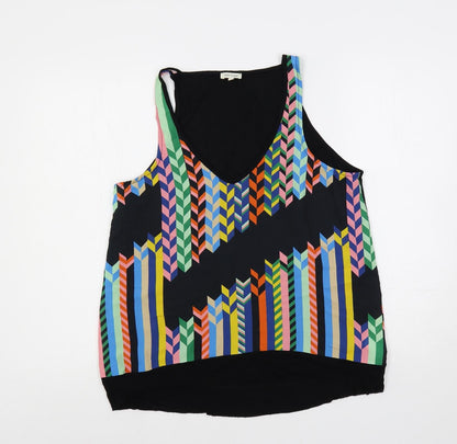 Womens UK Size 10 River Island Black Basic Tank