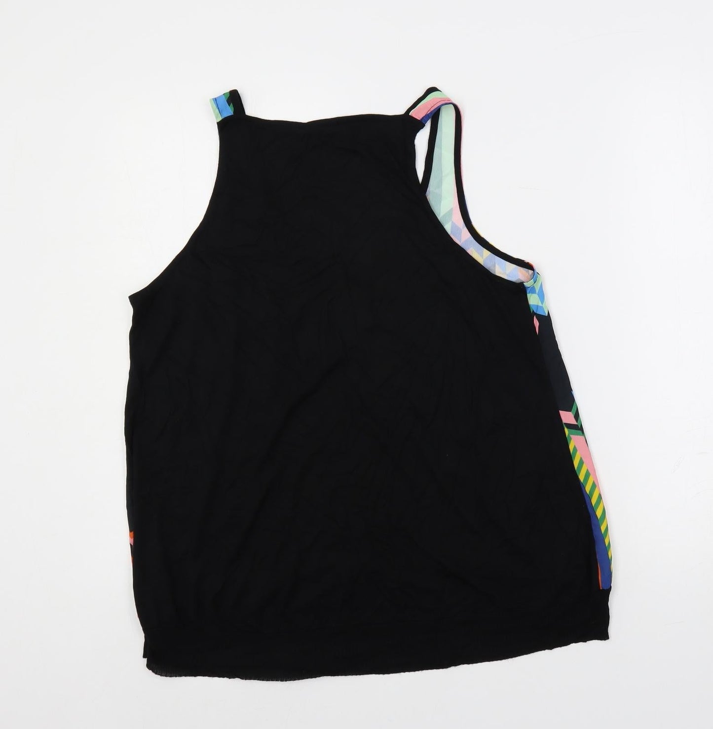 Womens UK Size 10 River Island Black Basic Tank
