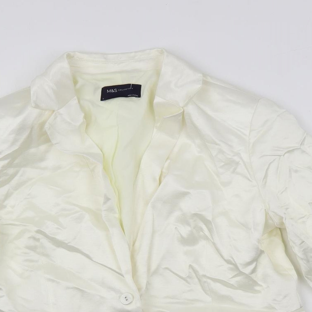 Womens UK Size 14 Marks and Spencer Ivory Jacket