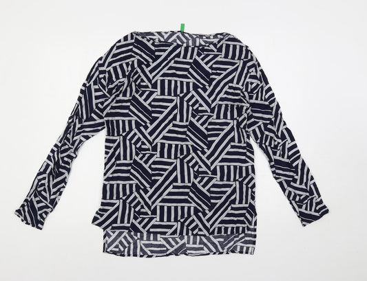 Womens UK Size S United Colors of Benetton Blue Basic Blouse