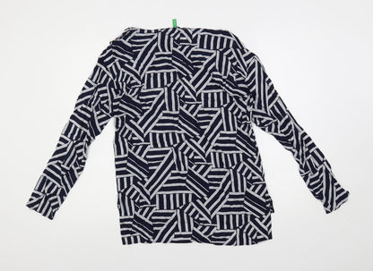 Womens UK Size S United Colors of Benetton Blue Basic Blouse