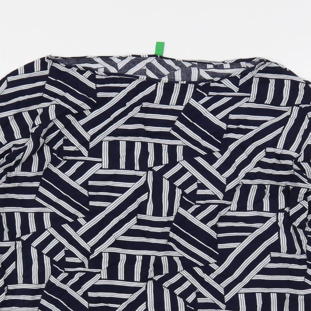 Womens UK Size S United Colors of Benetton Blue Basic Blouse