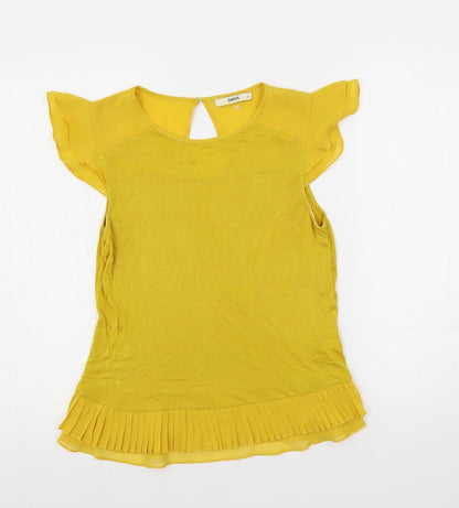 Womens UK Size M Oasis Yellow Basic Blouse