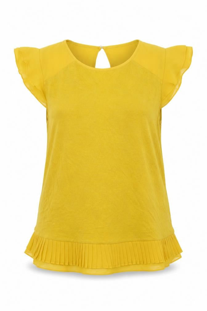 Womens UK Size M Oasis Yellow Basic Blouse