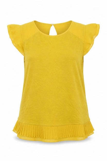 Womens UK Size M Oasis Yellow Basic Blouse