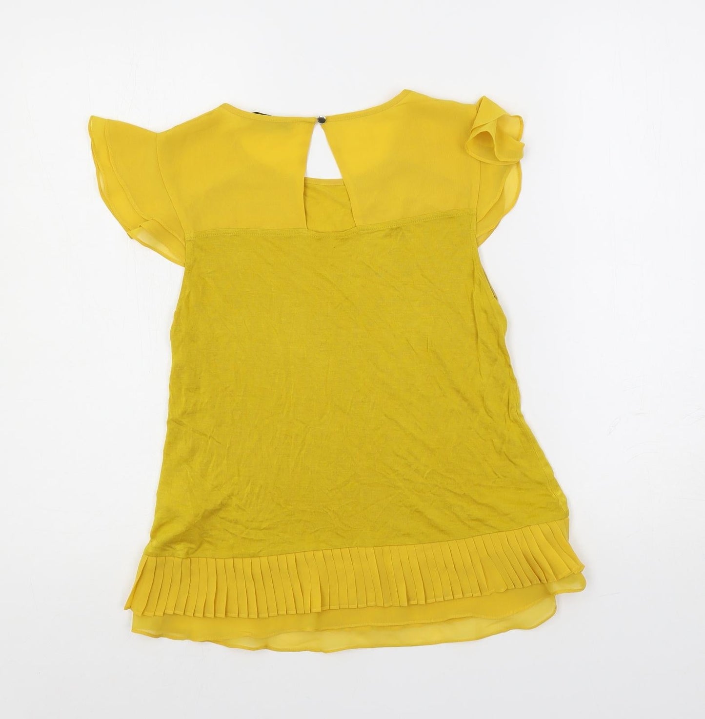 Womens UK Size M Oasis Yellow Basic Blouse