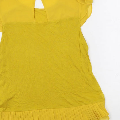 Womens UK Size M Oasis Yellow Basic Blouse