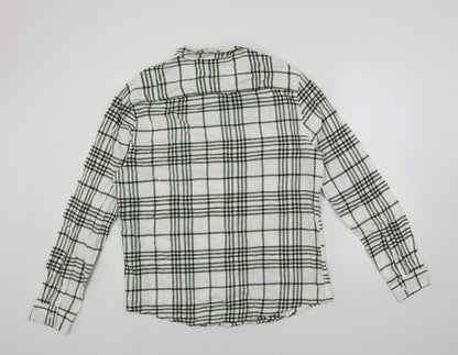 Womens UK Size XL ASOS White Basic Button-Up