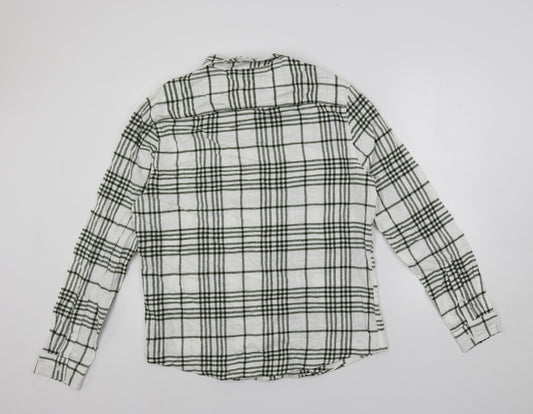 Womens UK Size XL ASOS White Basic Button-Up