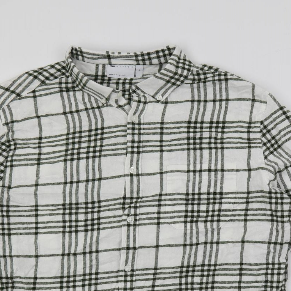 Womens UK Size XL ASOS White Basic Button-Up