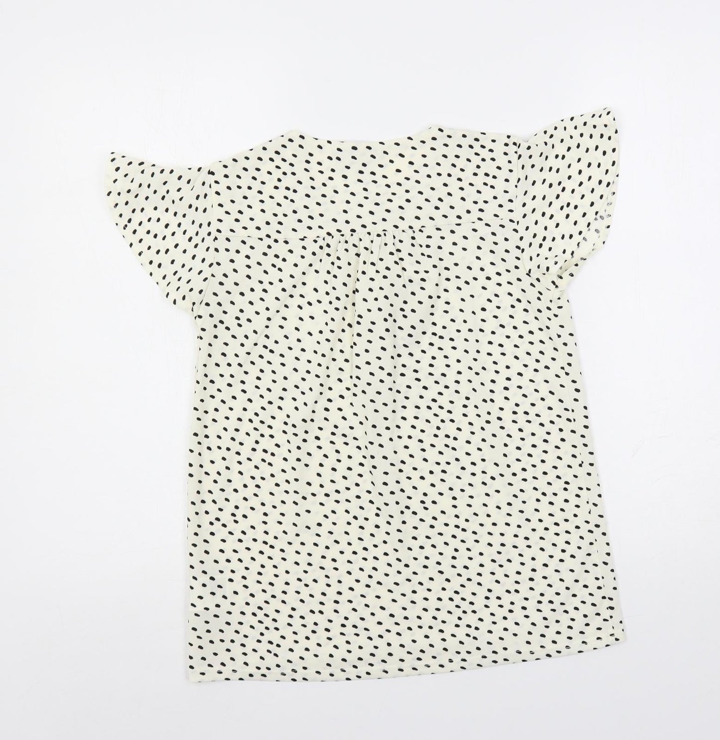 Womens UK Size XS H&M Ivory Basic Blouse
