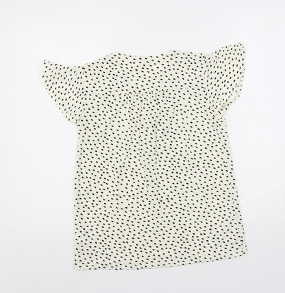 Womens UK Size XS H&M Ivory Basic Blouse