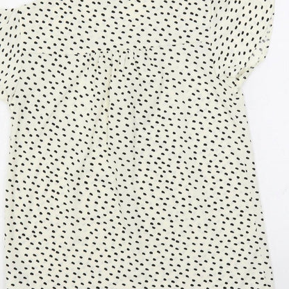 Womens UK Size XS H&M Ivory Basic Blouse