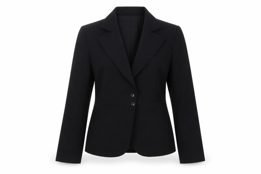 Marks & Spencer Womens Black Striped Jacket Blazer Size 12 Button