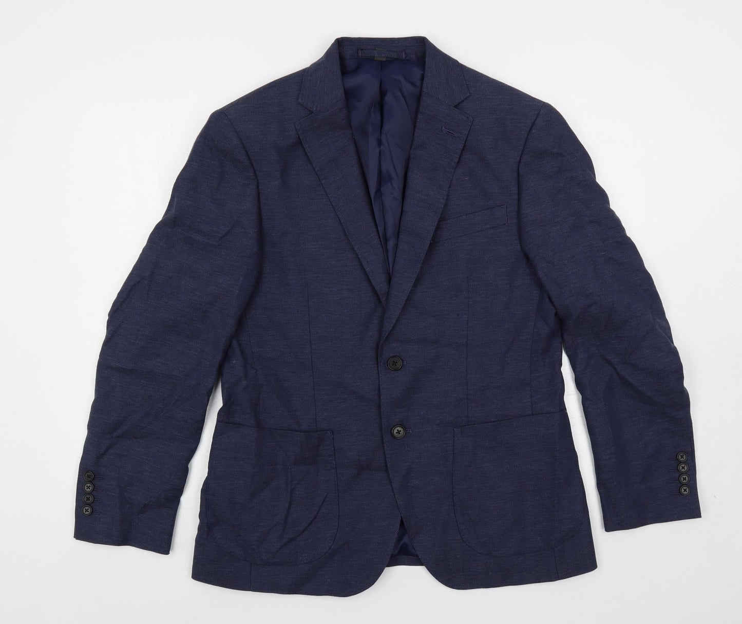 Mens UK Size 38 Marks and Spencer Regular Blue Suit Jacket