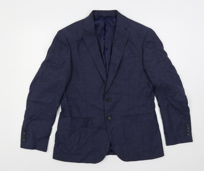 Mens UK Size 38 Marks and Spencer Regular Blue Suit Jacket